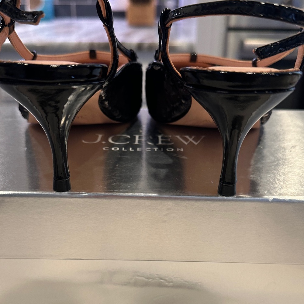 J.Crew Collection Leona Sequin Slingback Heels – Size 8 – New in Box - Picture 4 of 10